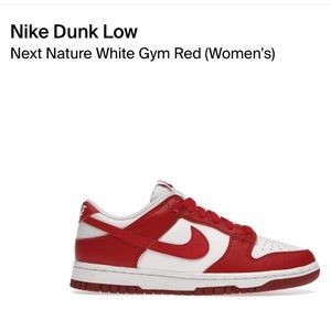 Nike Dunk Low Red and White (W)